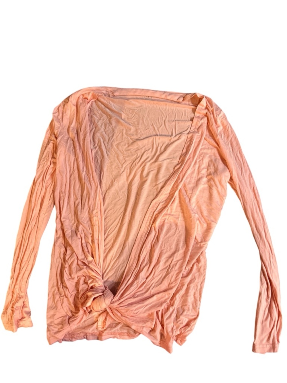 Women’s Lightweight Long-Sleeve Twist Front Top - pink